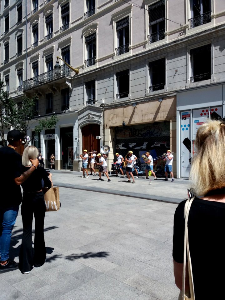 Lyon 2e - Rue de la République, musiciens de rue