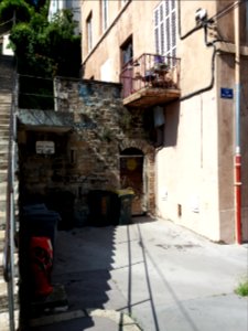 Lyon 4e - Rue Joséphin Soulary, mur à l'intersection de la rue Mascrany