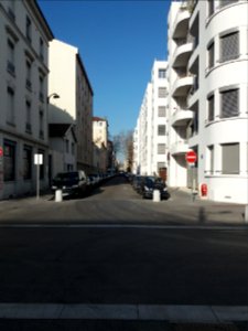 Lyon 2e - Rue Delandine, depuis la rue Casimir Perrier