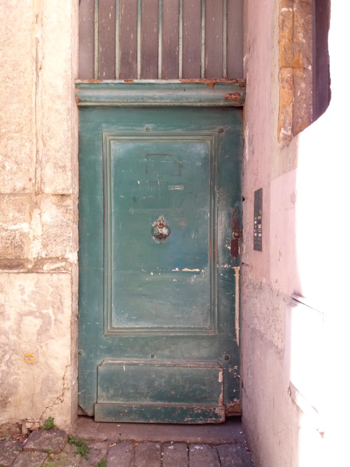 Lyon 2e - Rue des Marronniers, passage au numéro 3bis, porte verte