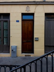 Lyon 4e - Rue Jeanne-Marie Célu, porte au numéro 13, datée de 1884