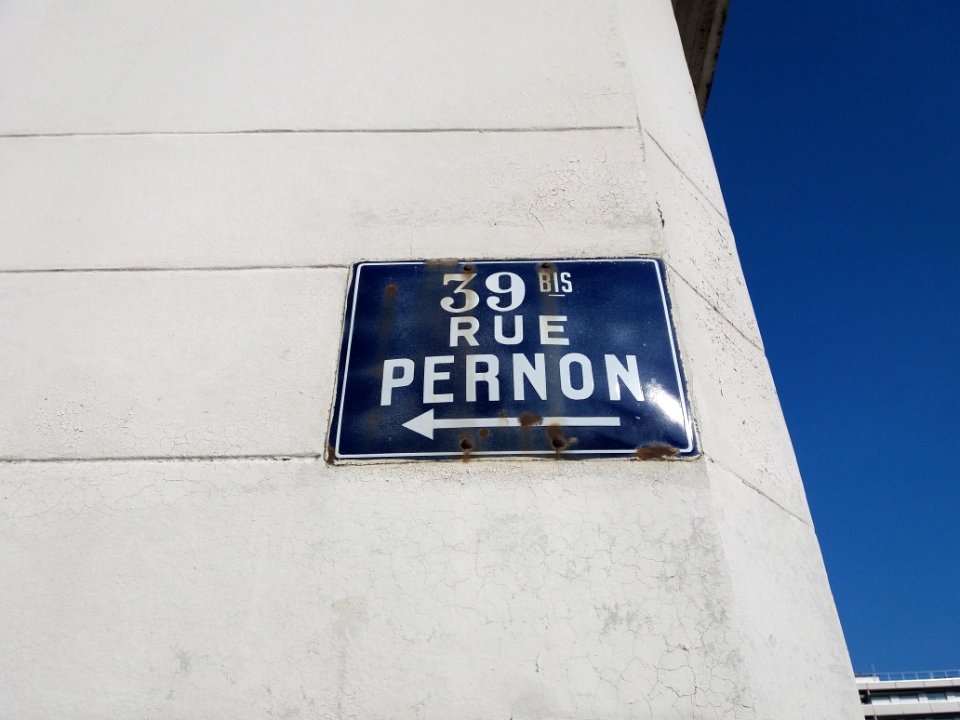 Lyon 4e - Rue Pernon - Plaque 39 bis rue Pernon