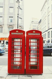 Red red telephone box telephone house photo