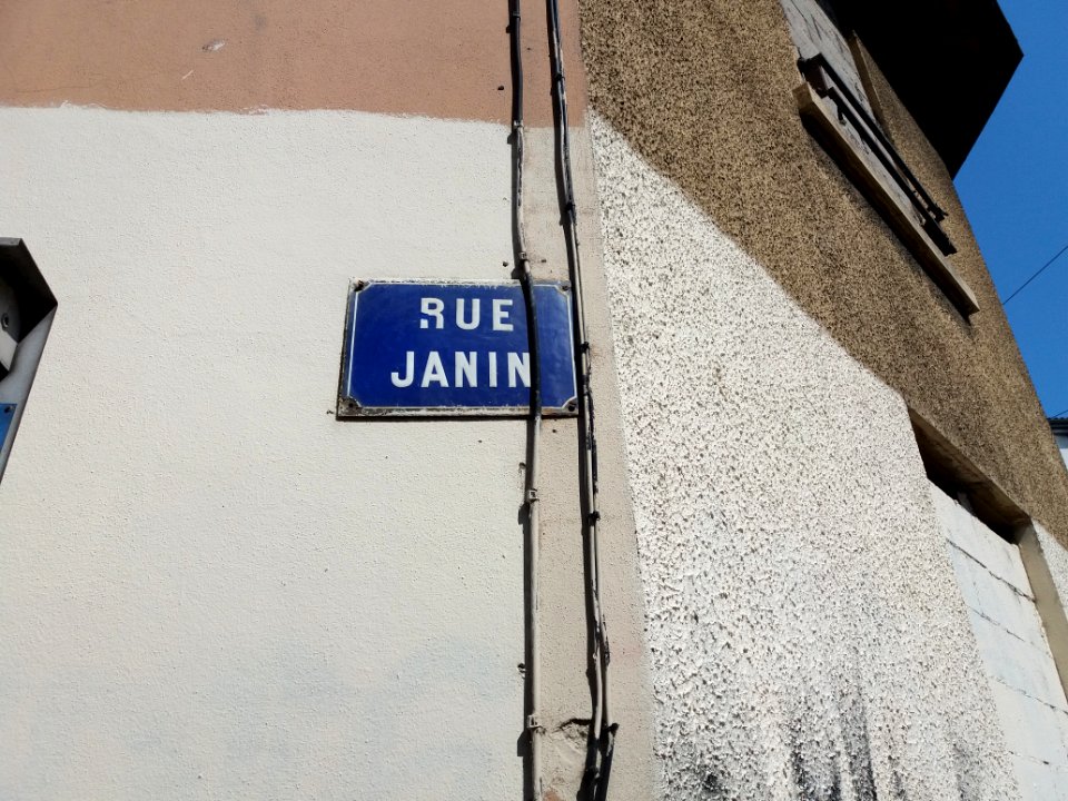 Lyon 4e - Rue Janin, plaque