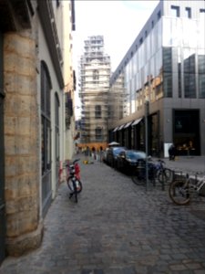 Lyon 2e - Rue Bellecordière, Chapelle de l'Hôtel-Dieu en travaux