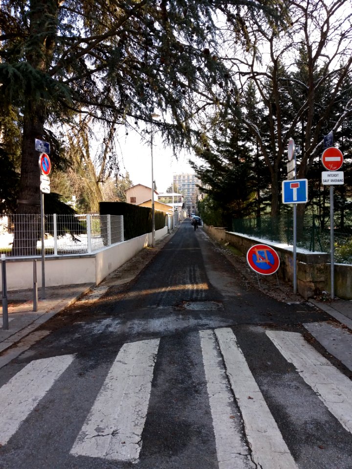 Lyon 4e - Rue Jean Revel - Vers l'est, depuis la rue Philippe de Lassalle