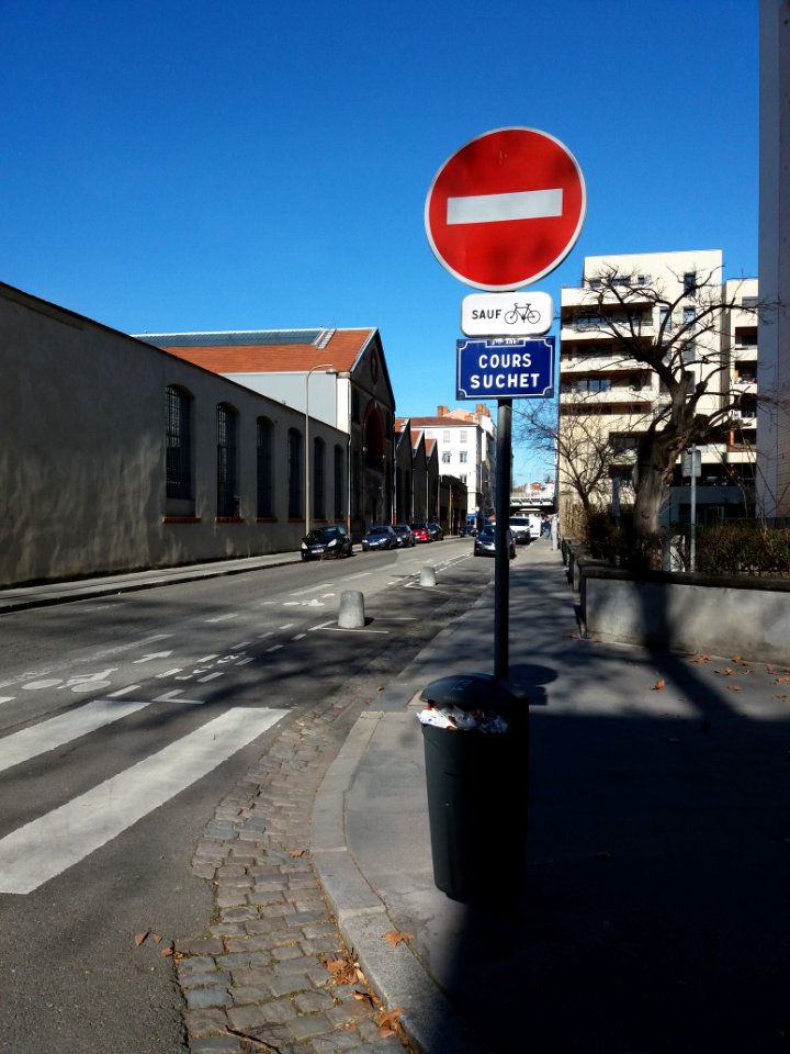 Lyon 2e - Rue Claudius Collonge, vue depuis le cours Suchet