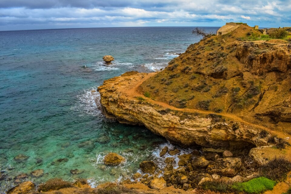 Cove coastal path rocks photo