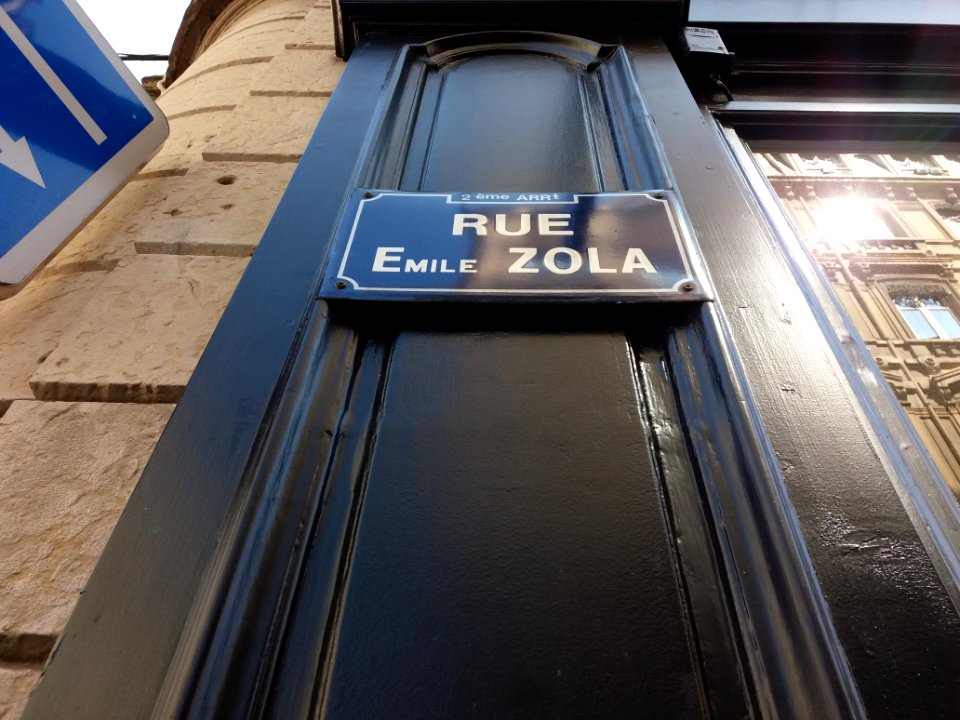 Lyon 2e - Rue Émile Zola, plaque