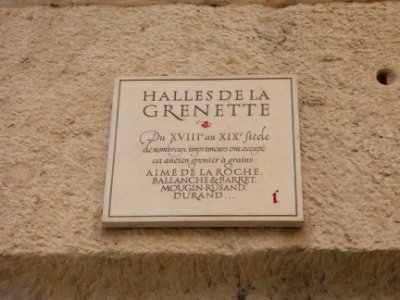 Lyon 2e - Rue de Brest - Plaque Halles de la Grenette