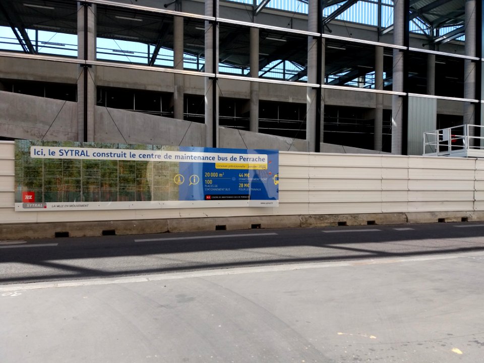 Lyon 2e - Rue Claudius Collonge, futur centre de maintenance bus de Perrache
