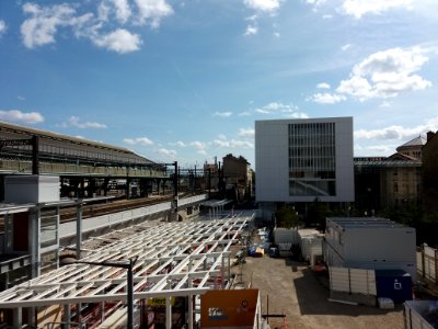 Lyon 2e - Place des Archives, côté est, en travaux