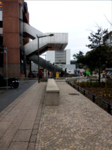 Lyon 2e - Place des Archives, escalier de la gare