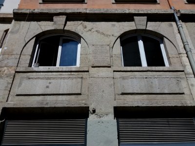 Lyon 2e - Rue Bellecordière, plaque à Jean Carbone