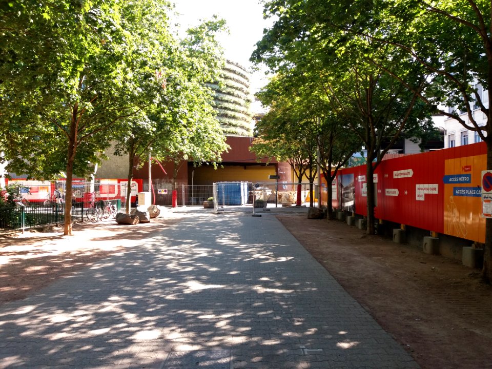 Lyon 2e - Place Carnot, travaux pour le passage vers la place des Archives