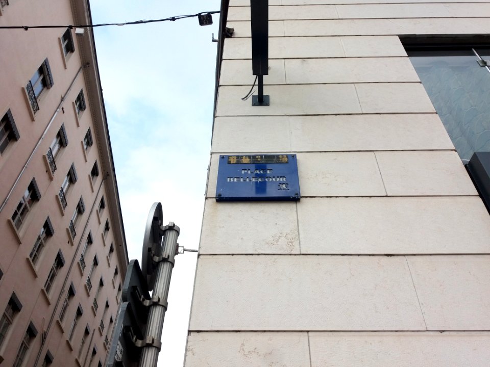 Lyon 2e - Place Bellecour - Plaque en relief