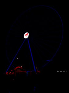 Lyon 2e - Place Bellecour, roue 2019 de nuit