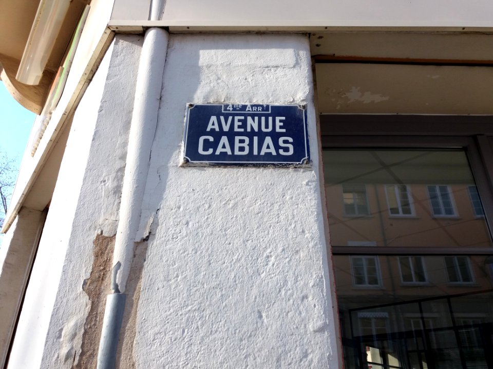 Lyon 4e - Avenue Cabias, plaque