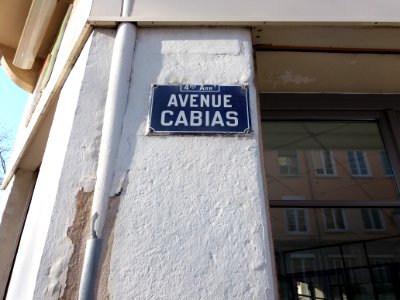 Lyon 4e - Avenue Cabias, plaque