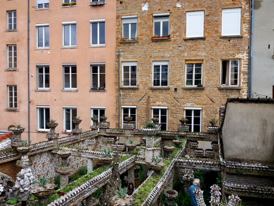 Lyon 4e - Jardin Rosa Mir, vu d'en haut