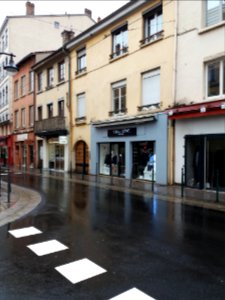 Lyon 4e - Grande Rue de la Croix-Rousse, immeubles au niveau de la rue Rosset, vers le nord