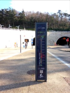 Lyon 4e - Avenue de Birmingham, compteur de cyclistes