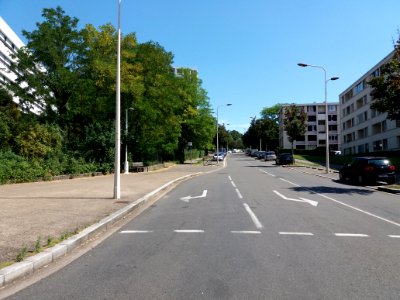 Lyon 5e - Boulevard des Castors, depuis la rue du Commandant Charcot