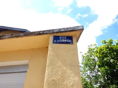 Lyon 4e - Rue de la Corniche, plaque