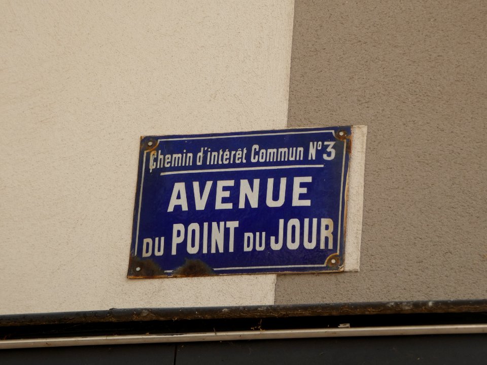 Lyon 5e - Avenue du Point du Jour - Plaque chemin d'intérêt Commun n° 3