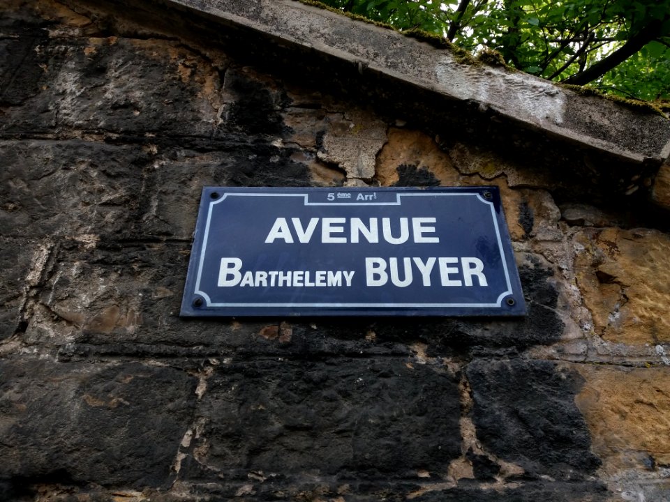 Lyon 5e - Avenue Barthélémy Buyer - Plaque