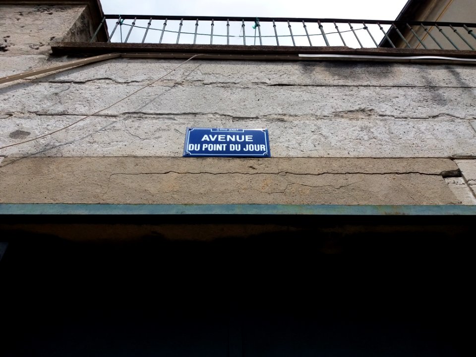 Lyon 5e - Avenue du Point du Jour, plaque