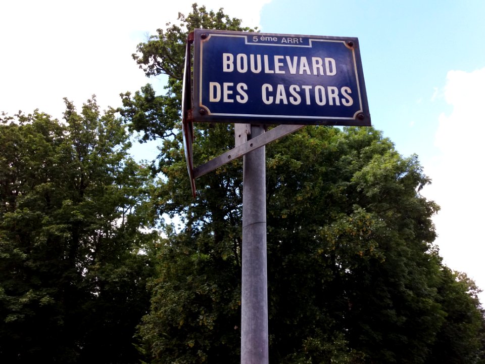 Lyon 5e - Boulevard des Castors, plaque