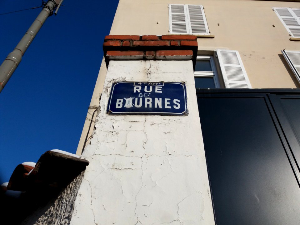 Lyon 4e - Rue Bournes - Plaque