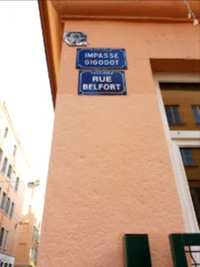 Lyon 4e - Impasse Gigodot, plaque