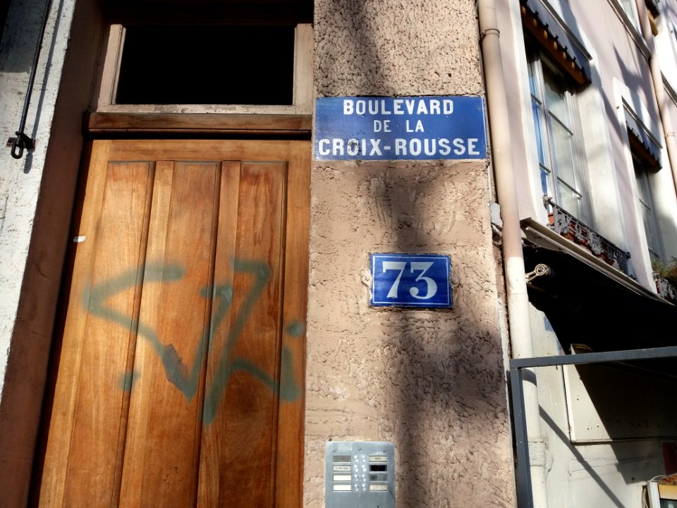 Lyon 4e - Boulevard de la Croix-Rousse, plaque