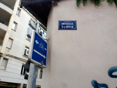 Lyon 4e - Impasse Dubois, plaque