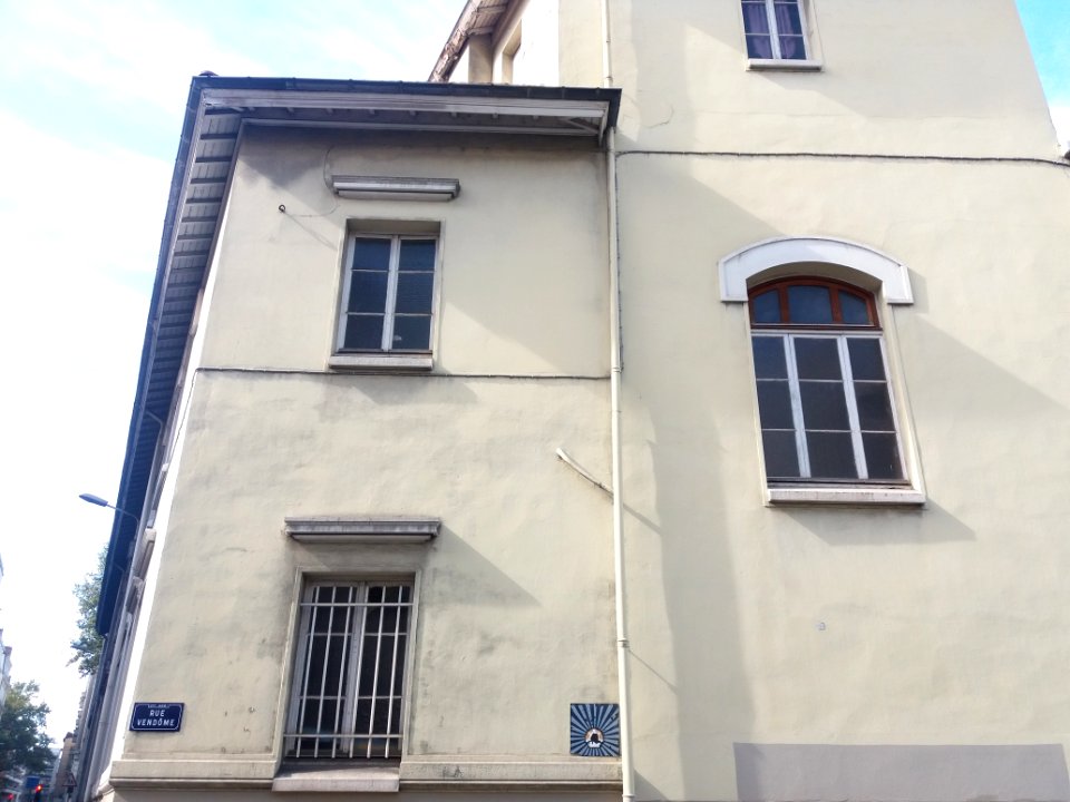 Lyon 3e - Rue Vendôme - Lycée Ampère-Saxe à l'intersection avec la rue Fuzier