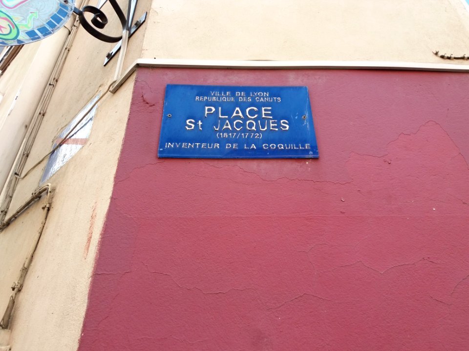 Lyon 4e - Place Saint Jacques, plaque