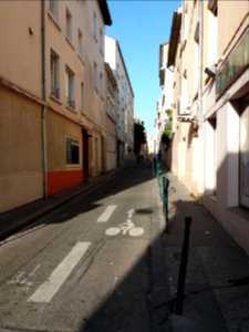 Lyon 4e - Rue Calas, depuis la Grande Rue de la Guillotière