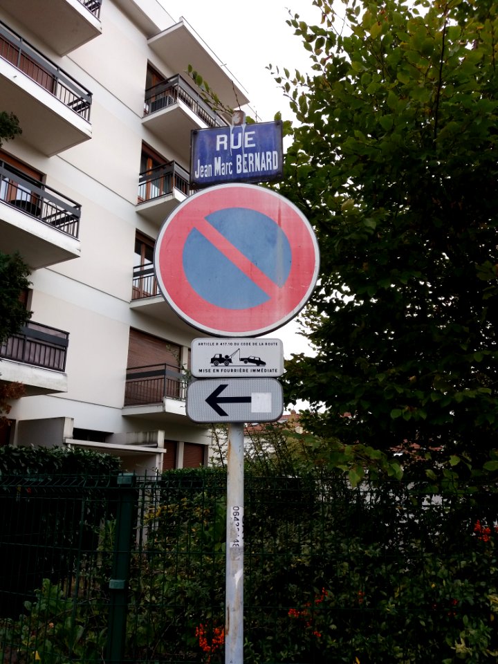 Lyon 3e - Rue Jean-Marc Bernard, plaque ancien modèle