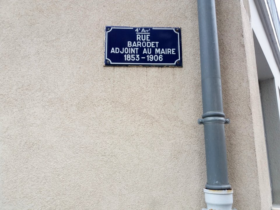 Lyon 4e - Rue Barodet, plaque