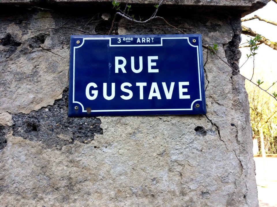 Lyon 3e - Rue Gustave, plaque