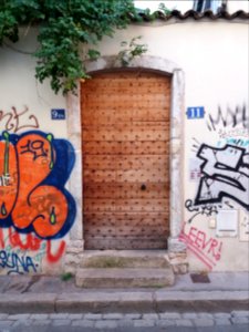 Lyon 4e - Rue Calas, porte aux numéros 9bis et 11