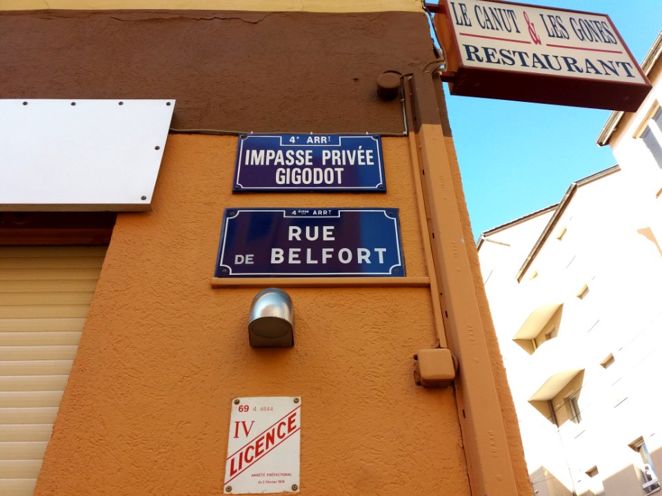 Lyon 4e - Impasse Gigodot, nouvelle plaque impasse privée