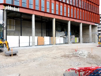 Lyon 3e - Rue Maurice Flandin, bâtiment du Campus Orange en fin de travaux