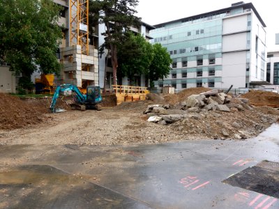 LYon 4e - Rue Jacques-Louis Hénon, chantier à l'angle avec la rue de Cuire