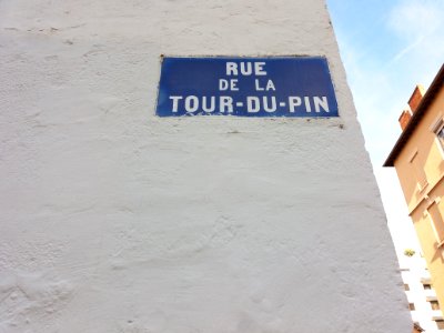 Lyon 4e - Rue de la Tour du Pin, plaque