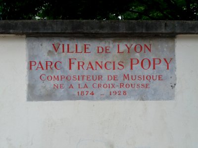 Lyon 4e - Rue Henry Gorjus - Parc Francis Popy, plaque