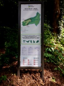 Lyon 4e - Rue du Bois de la Caille, panneau et plan du Bois de la Caille