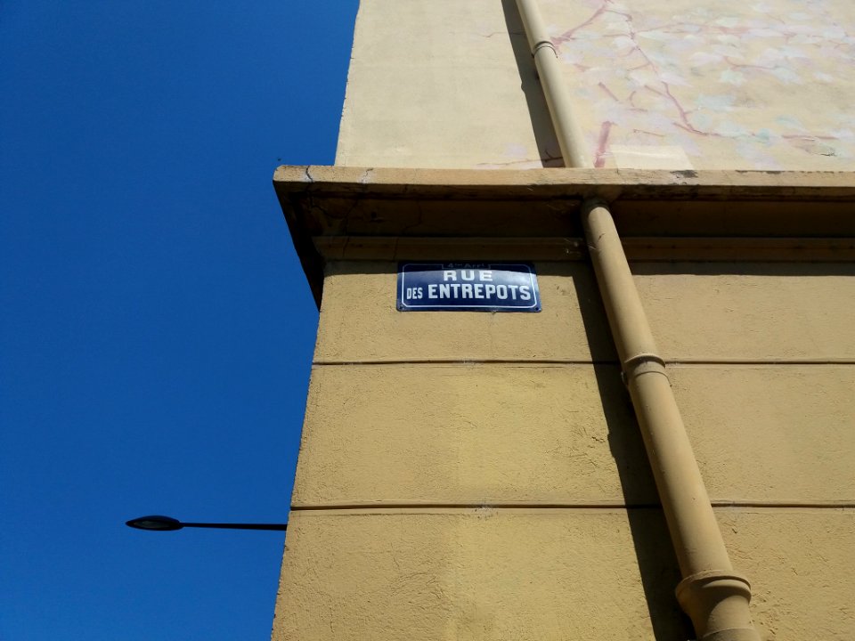Lyon 4e - Rue des Entrepôts, plaque